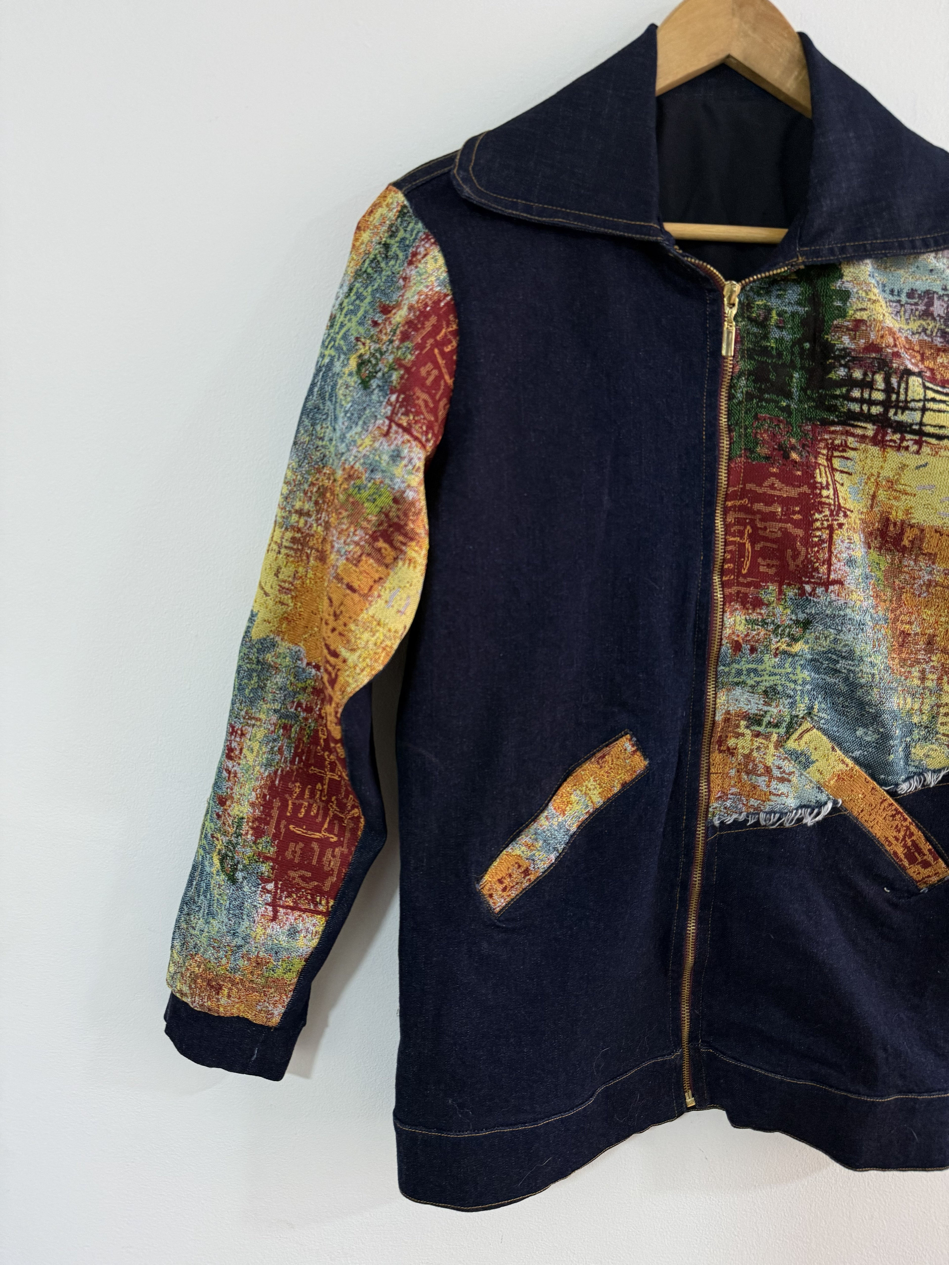 Chaqueta Denim Hombre Jacquard