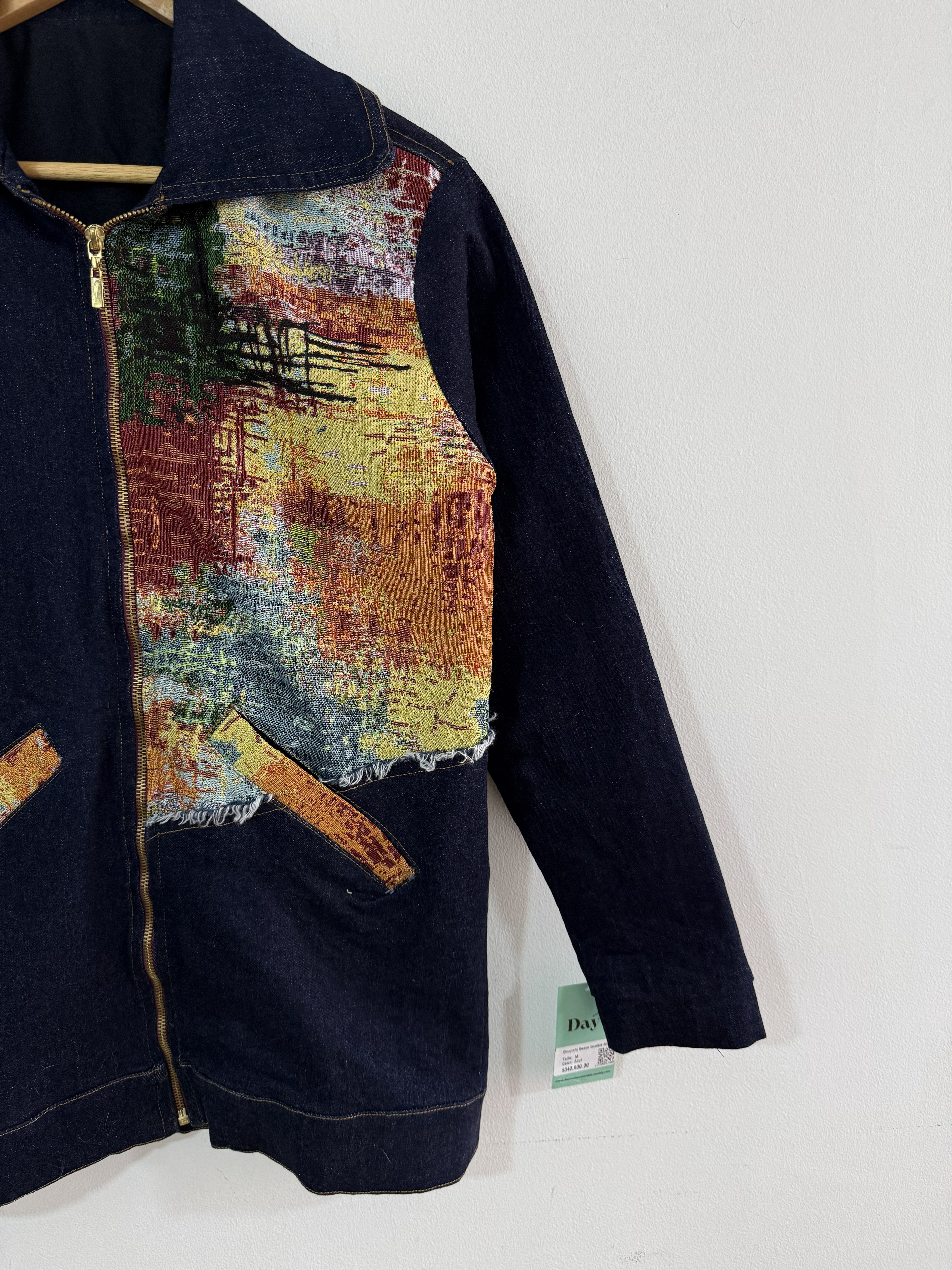 Chaqueta Denim Hombre Jacquard