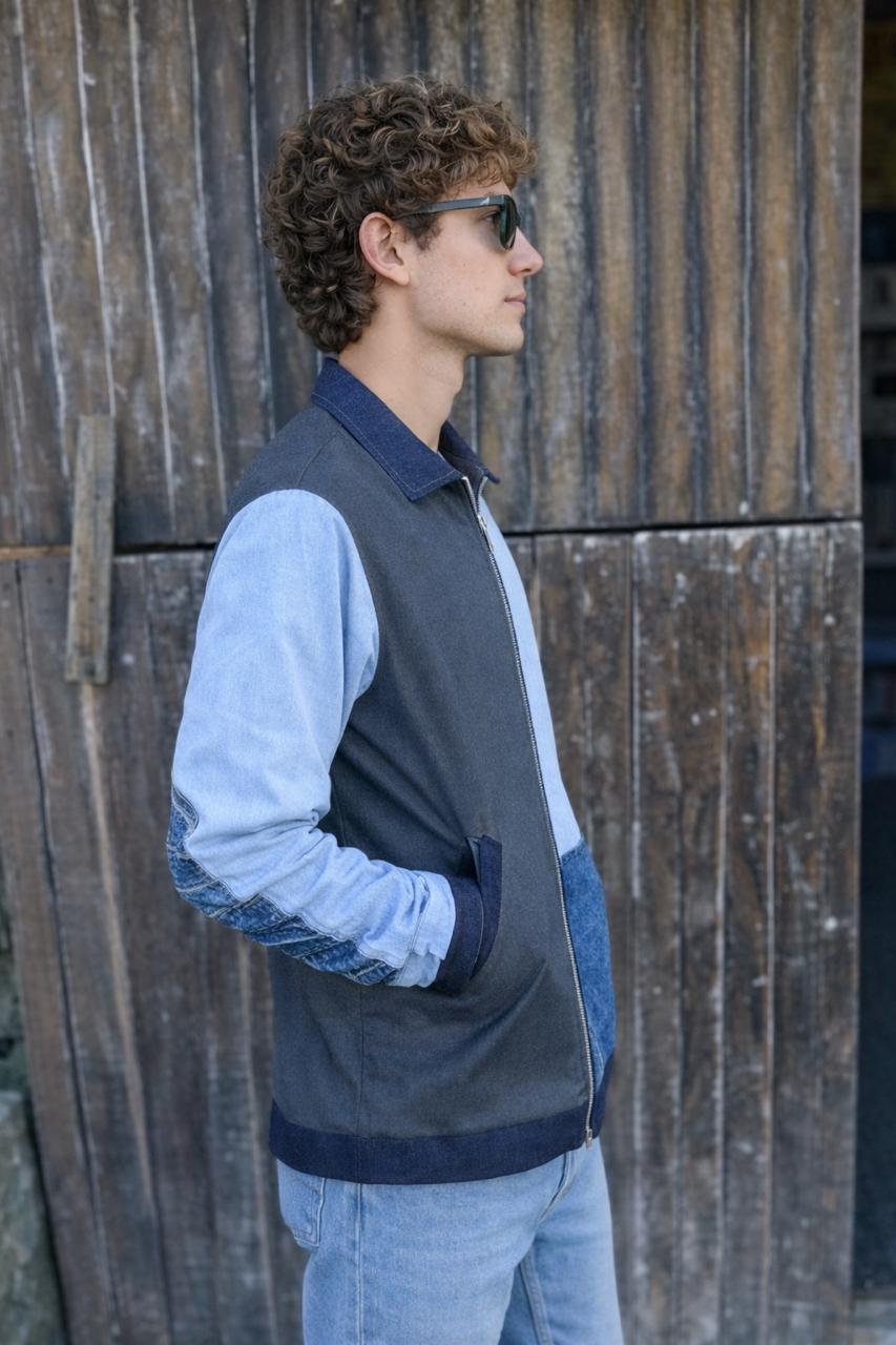 Chaqueta Denim Hombre Patchwork