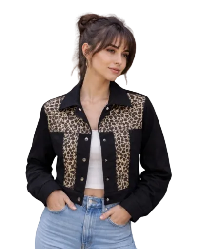 Chaqueta Denim Animal Print