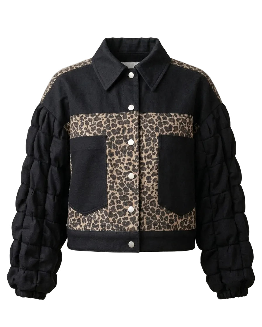 Chaqueta Denim Oversize Animal Print