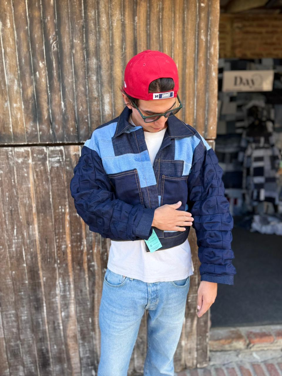 Chaqueta Denim Oversize Patchwork