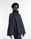 Day Latitude Capa Chevron Denim Estructurado Vista Frontal