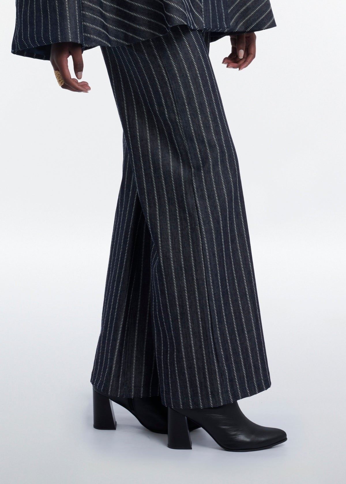 Structured Denim Pants